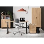 Állítható magasságú íróasztal, 140x80 cm, MAYAH "Freedom SV-302", kőris