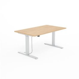   Állítható magasságú íróasztal, 140x80 cm, MAYAH "Freedom SV-302",  tölgy