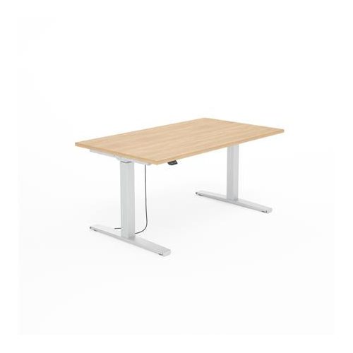 Állítható magasságú íróasztal, 140x80 cm, MAYAH "Freedom SV-302",  tölgy