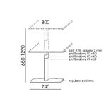 Állítható magasságú íróasztal, 160x80 cm, MAYAH "Freedom SV-303", fehér