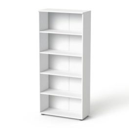   Szekrény, 5 rendező magas, nyitott, polcos, MAYAH "Freedom SV-02", fehér