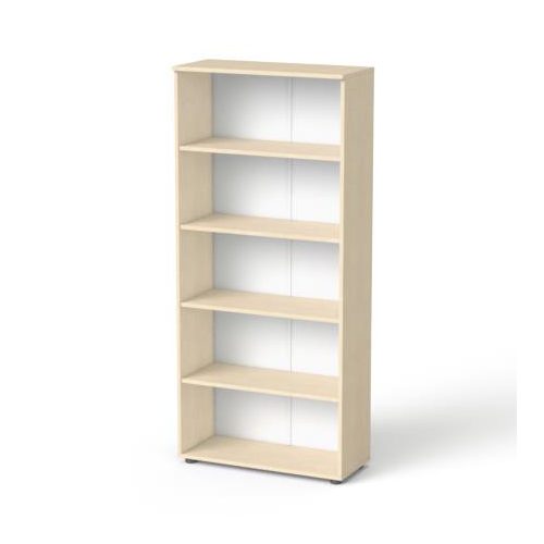 Szekrény, 5 rendező magas, nyitott, polcos, MAYAH "Freedom SV-02", juhar