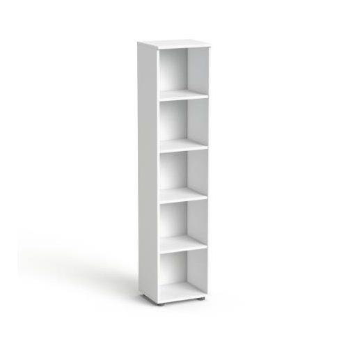 Szekrény, 5 rendező magas, nyitott, polcos, keskeny MAYAH "Freedom SV-03", fehér