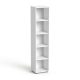 Szekrény, 5 rendező magas, nyitott, polcos, keskeny MAYAH "Freedom SV-03", fehér