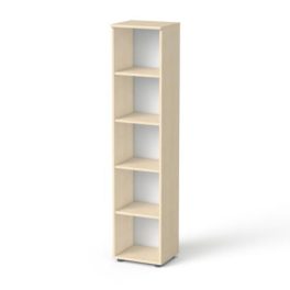   Szekrény, 5 rendező magas, nyitott, polcos, keskeny MAYAH "Freedom SV-03", juhar