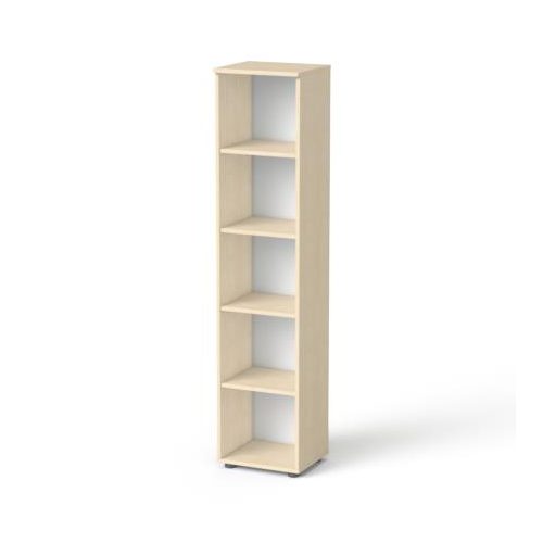 Szekrény, 5 rendező magas, nyitott, polcos, keskeny MAYAH "Freedom SV-03", juhar