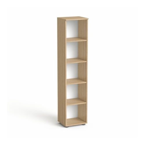 Szekrény, 5 rendező magas, nyitott, polcos, keskeny MAYAH "Freedom SV-03", kőris