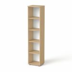 Szekrény, 5 rendező magas, nyitott, polcos, keskeny MAYAH "Freedom SV-03", kőris