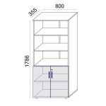 Szekrény, 5 rendező magas, kombinált, polcos, MAYAH "Freedom SV-04", fehér