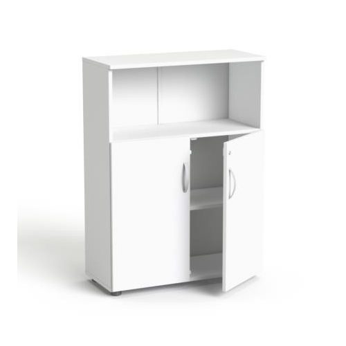 Szekrény, 3 rendező magas, kombinált, polcos, MAYAH "Freedom SV-09", fehér