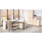 Szekrény, 3 rendező magas, kombinált, polcos, MAYAH "Freedom SV-09", juhar