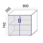 Szekrény, 2 rendező magas, kétajtós, polcokkal, MAYAH "Freedom SV-10", fehér