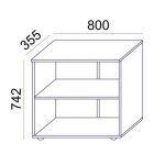 Szekrény, 2 rendező magas, nyitott, polcokkal, MAYAH "Freedom SV-11", fehér