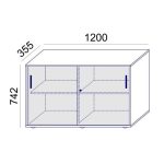 Szekrény, 2 rendező magas, tolóajtós, polcos, MAYAH "Freedom SV-12", fehér