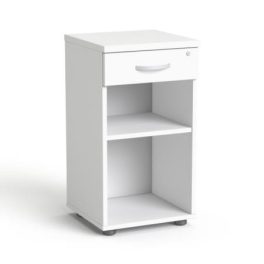   Szekrény, asztalmagas, fiókos, nyitott polcos, MAYAH "Freedom SV-14", fehér