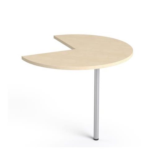 Tárgyalótoldat, 270°-os, szürke fémlábbal, O 90 cm, MAYAH"Freedom SV-44", juhar