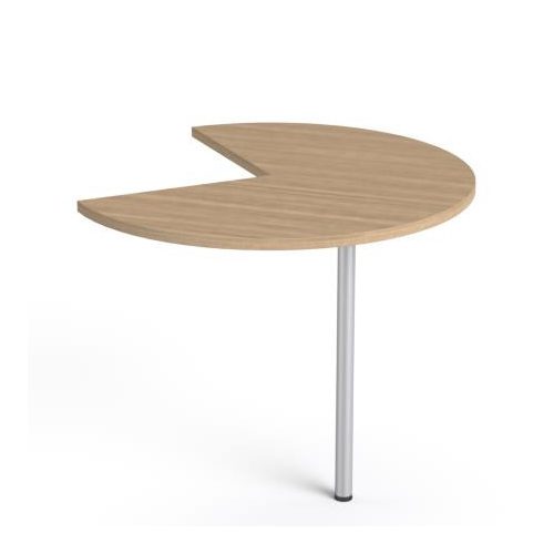 Tárgyalótoldat, 270°-os, szürke fémlábbal, O 90 cm, MAYAH"Freedom SV-44", kőris