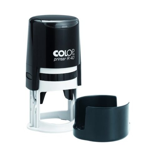Bélyegző, kör, COLOP "Printer R 40", lila cserepárnával