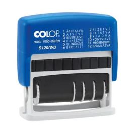   Dátum- és szövegbélyegző, 12 féle szöveggel, COLOP "S120/WD"