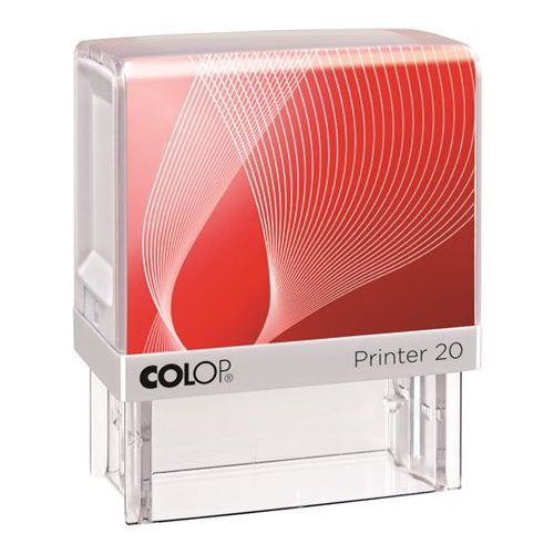 Bélyegző, COLOP "Printer IQ 20" fehér ház - fekete párnával