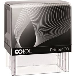   Bélyegző, COLOP "Printer IQ 30" fekete ház - fekete párnával