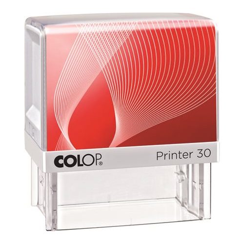 Bélyegző, COLOP "Printer IQ 30" fehér ház - fekete párnával