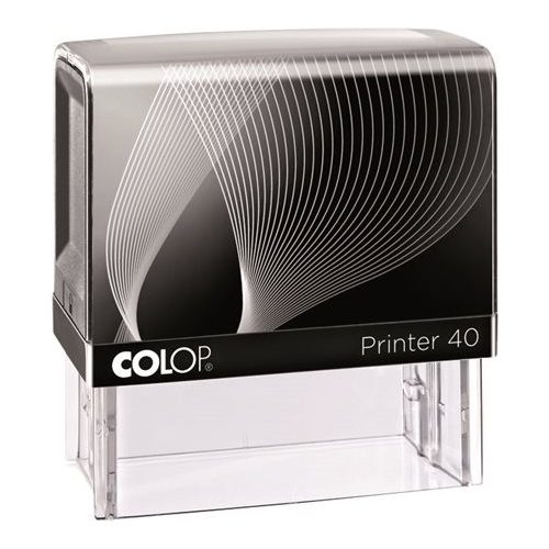 Bélyegző, COLOP "Printer IQ 40" fekete ház - fekete párnával
