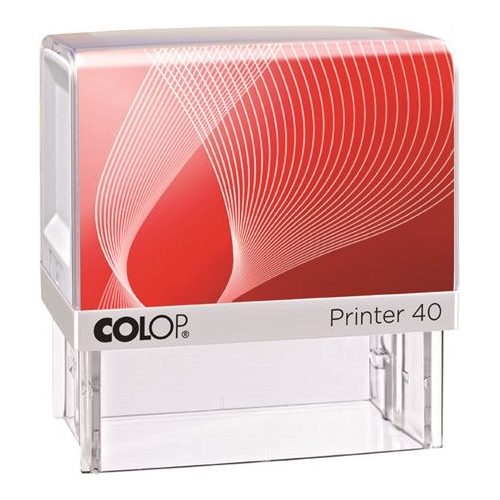 Bélyegző, COLOP "Printer IQ 40" fehér ház - fekete párnával