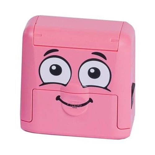 Bélyegző textilhez, kirakós COLOP "Marky", pink ház, fekete párnával