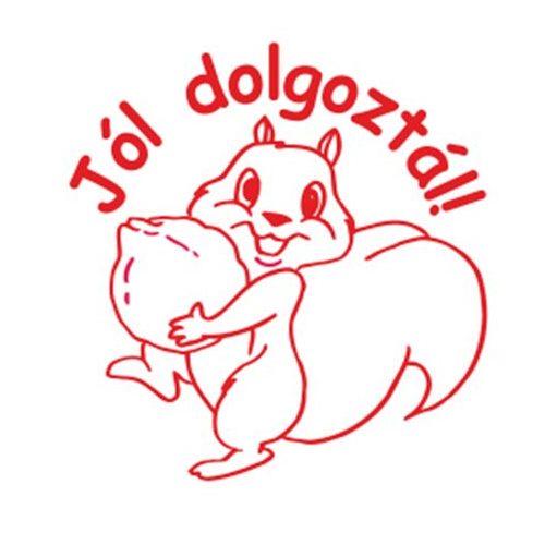 Bélyegző, motivációs, Jól dolgoztál!, COLOP "N43-kék", piros