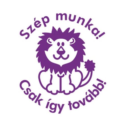 Bélyegző, motivációs, Szép munka! Csak így tovább!, COLOP "N43-kék", lila