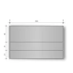 Információs tábla, alumínium, 2 soros, fali, ANTRA