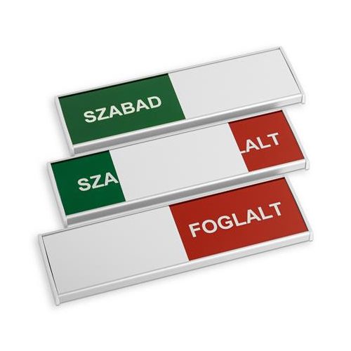 Információs tábla, 200x62 mm, ANTRA "Szabad-Foglalt"