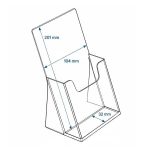 Prospektustartó, asztali, 1 rekeszes, 1/3 A4