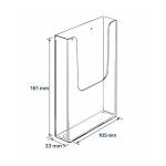 Prospektustartó, fali, 1 rekeszes, 1/3 A4