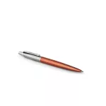 Golyóstoll, 0,7 mm, ezüst színű klip, Chelsea narancssárga tolltest, PARKER "Royal Jotter", kék