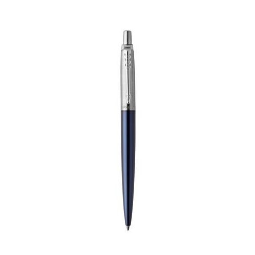Golyóstoll, 0,7 mm, ezüst színű klip, royal kék tolltest, PARKER, "Royal Jotter", kék
