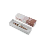 Golyóstoll, 0,7 mm, ezüst színű klip, mintás tolltest, PARKER, "Royal Jotter Róma", kék