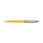 Golyóstoll szett, 0,7 mm, ezüst színű klip, kék és sárga tolltest, PARKER "Jotter Glam Rock", kék