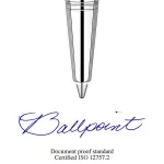 Golyóstoll, 0,7 mm, ezüst színű klip, Waterloo kék tolltest, PARKER "Royal Jotter", kék