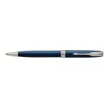 Golyóstoll, 1 mm, rotációs, kék tolltest, ezüst klip, PARKER "Royal Sonnet", kék