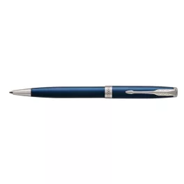   Golyóstoll, 1 mm, rotációs, kék tolltest, ezüst klip, PARKER "Royal Sonnet", kék