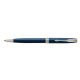 Golyóstoll, 1 mm, rotációs, kék tolltest, ezüst klip, PARKER "Royal Sonnet", kék