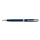 Golyóstoll, 1 mm, rotációs, kék tolltest, ezüst klip, PARKER "Royal Sonnet", kék