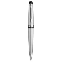   Golyóstoll, 0,7 mm, csiszolt fém tolltest, ezüst klip, WATERMAN "Expert III", kék