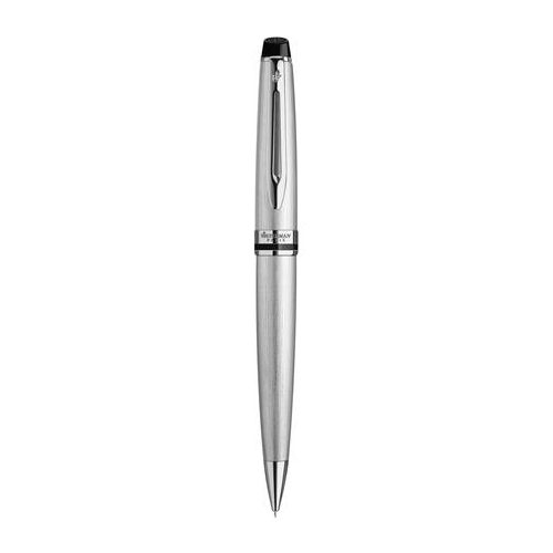 Golyóstoll, 0,7 mm, csiszolt fém tolltest, ezüst klip, WATERMAN "Expert III", kék