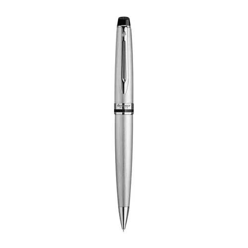 Golyóstoll, 0,7 mm, csiszolt fém tolltest, ezüst klip, WATERMAN "Expert III", kék