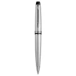 Golyóstoll, 0,7 mm, csiszolt fém tolltest, ezüst klip, WATERMAN "Expert III", kék