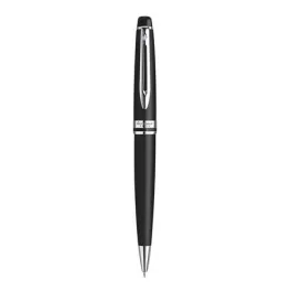   Golyóstoll, 0,7 mm, matt fekete tolltest, ezüst klip, WATERMAN "Expert III", kék