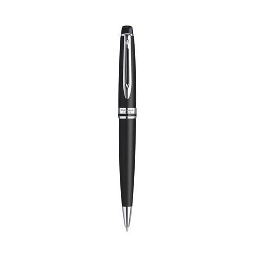 Golyóstoll, 0,7 mm, matt fekete tolltest, ezüst klip, WATERMAN "Expert III", kék
